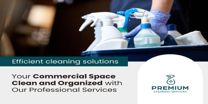 Clean commercial windows reflecting blue sky