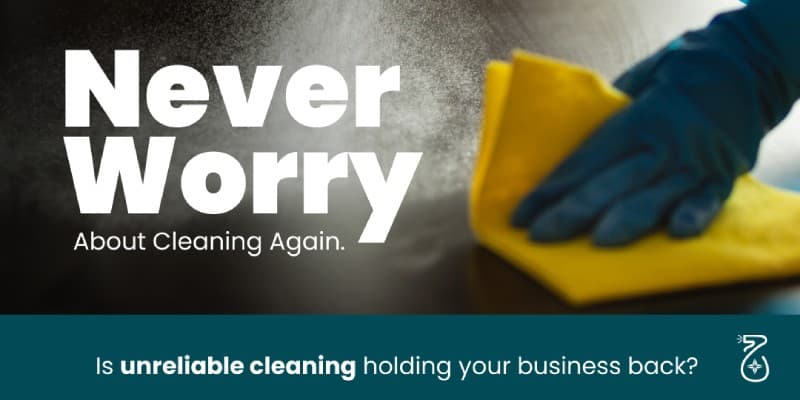 Professional window cleaning on commercial building